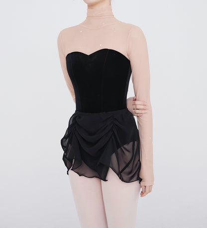 Noir-shirring Skirt [Ode on Tutu]